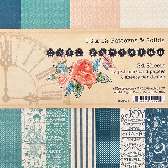 Graphic 45 Café Parisian Collection, bundle of 3 - Picture 3 of 9